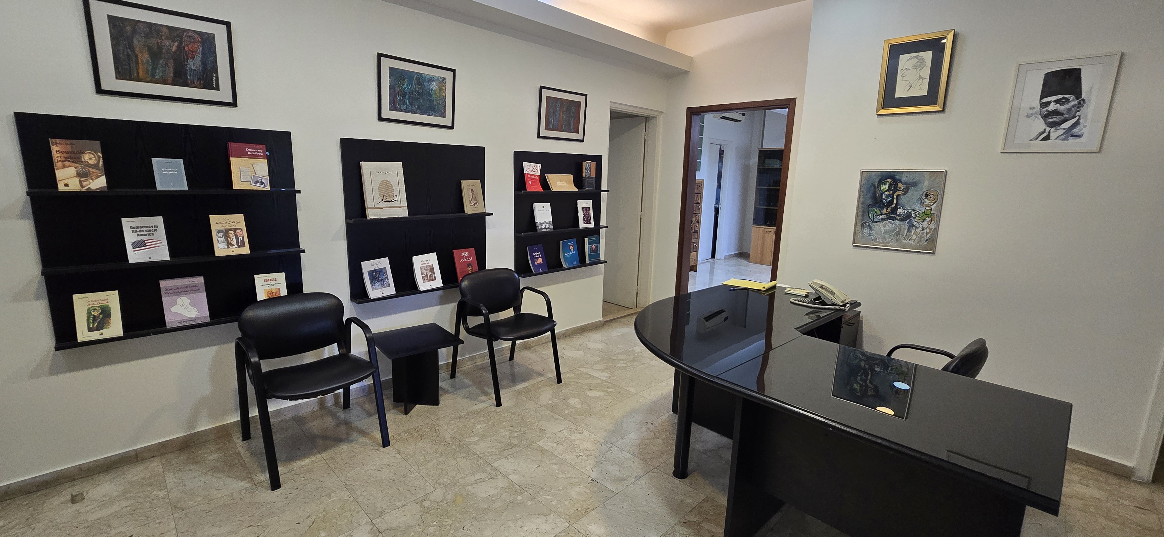 Reception and publications display, Mallat Law Offices, Beirut